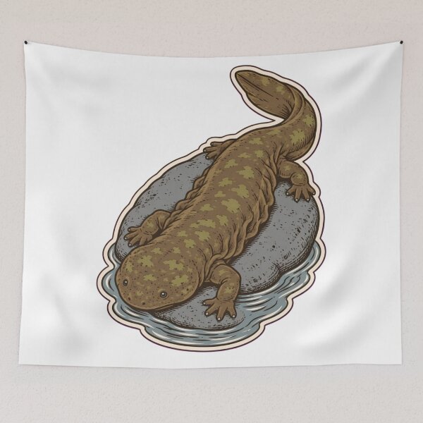 Item preview, Hellbender Salamander Sticker | Giant Wrinkly Salamander Herpetology Die Cut designed and sold by StickyGuys.