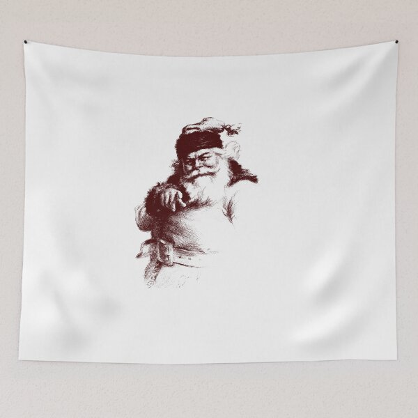Item preview, Christmas Santa cash Wishes Black and white  designed and sold by Goldy_Stuff.