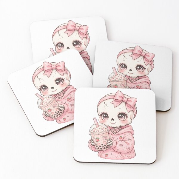 Item preview, Boba tea cute skeleton  designed and sold by priyankajustine.