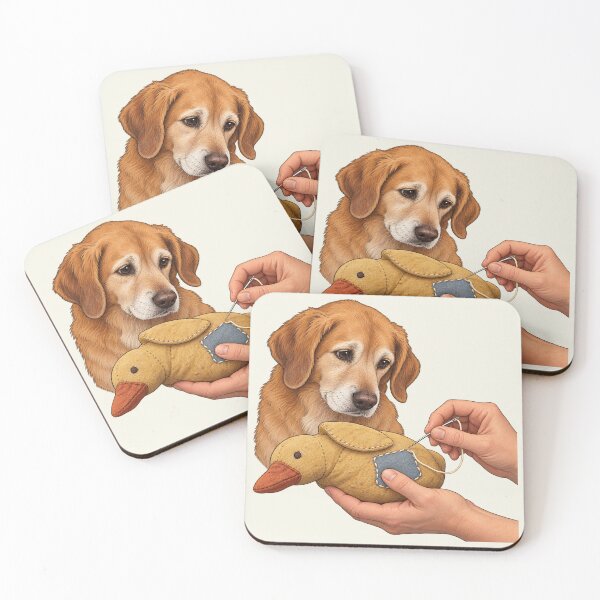 Item preview, Visible Mending Golden Retriever Toy Art designed and sold by MythicCotton.