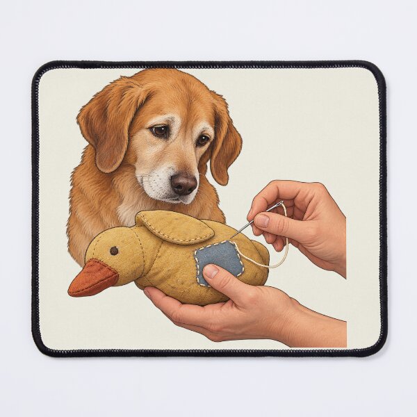 Item preview, Visible Mending Golden Retriever Toy Art designed and sold by MythicCotton.