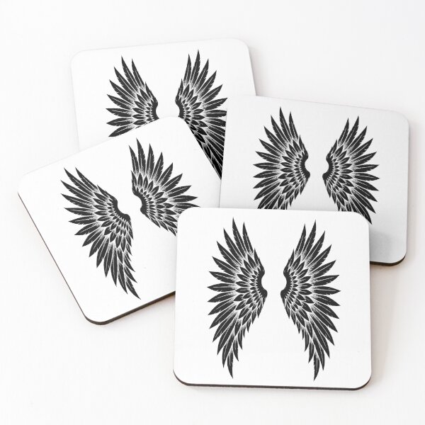 Item preview, Retro Angel Wings Tattoo Flash Rock Poster Design designed and sold by Artycom.