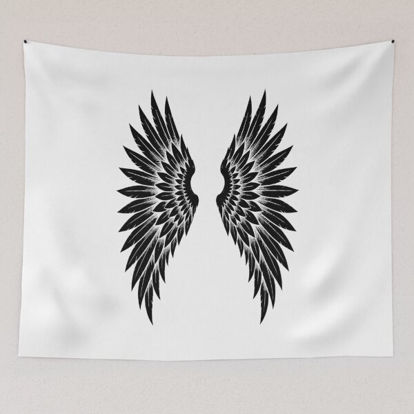 Item preview, Retro Angel Wings Tattoo Flash Rock Poster Design designed and sold by Artycom.