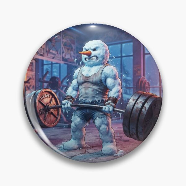 Item preview, Chiseled Like Ice Melting Under The Pump Funny Gym Snowman designed and sold by SmartPuns.