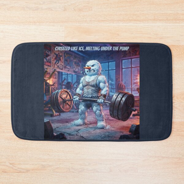 Item preview, Chiseled Like Ice Melting Under The Pump Funny Gym Snowman designed and sold by SmartPuns.