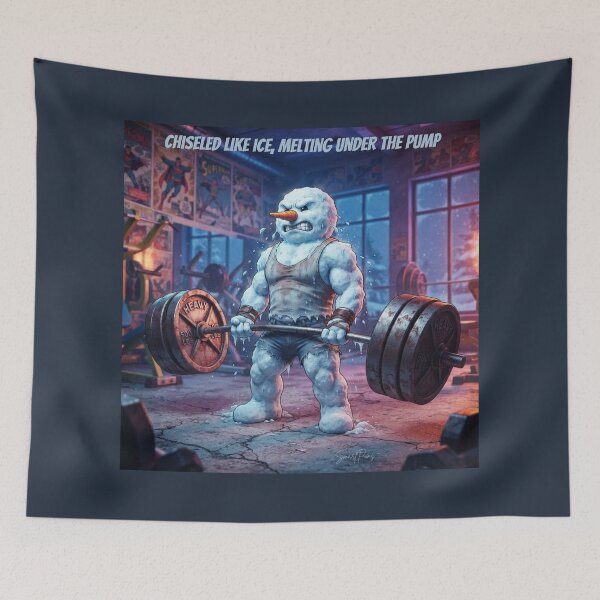 Item preview, Chiseled Like Ice Melting Under The Pump Funny Gym Snowman designed and sold by SmartPuns.