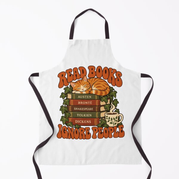 Item preview, Books Before People Cat - Cozy Book Lover Reading Cat Vintage Design designed and sold by Cozy Introvert Club.