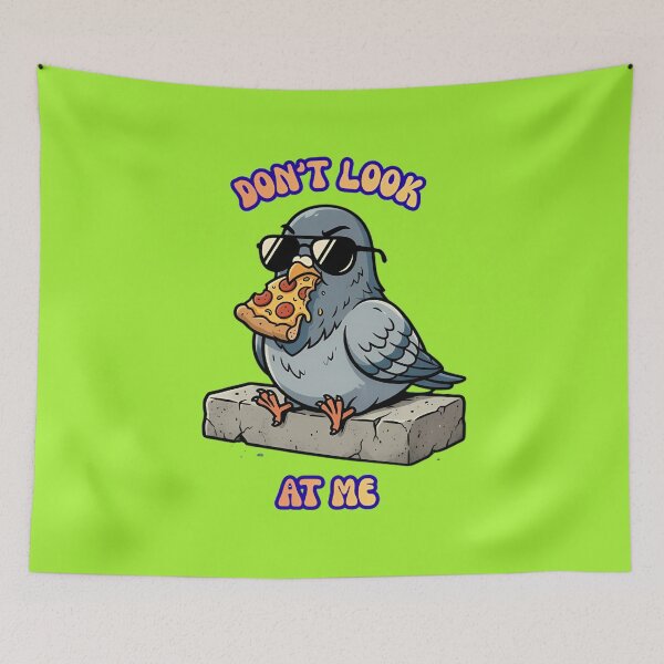 Item preview, Dont Look At Me Pizza Pigeon designed and sold by ZeroContextArt.