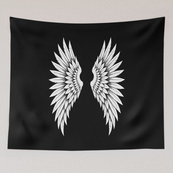 Item preview, Retro Angel Wings Tattoo Flash Rock Poster Design designed and sold by Artycom.