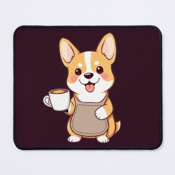 Item preview, Coffee First Dogs Second Whimsical Print designed and sold by CorgiCoffeeHub.