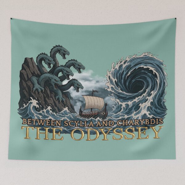 Item preview, Between Scylla and Charybdis - The Odyssey Greek Mythology designed and sold by OLYUS.