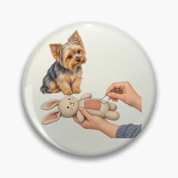 Item preview, Visible Mending Yorkie Dog Toy Patchwork Art designed and sold by MythicCotton.