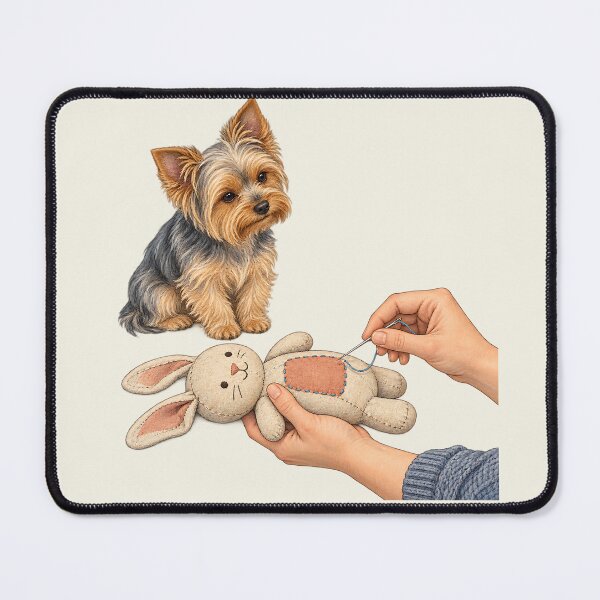 Item preview, Visible Mending Yorkie Dog Toy Patchwork Art designed and sold by MythicCotton.