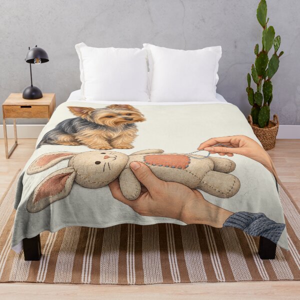 Item preview, Visible Mending Yorkie Dog Toy Patchwork Art designed and sold by MythicCotton.
