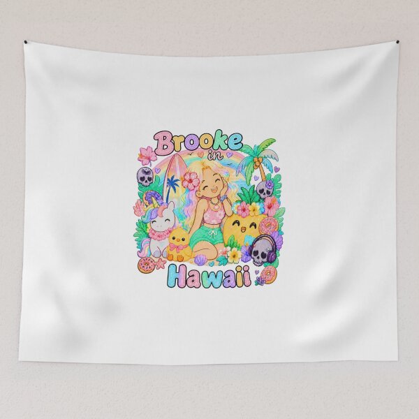 Item preview, Brooke Name Hawaii Beach Vacation Creepy Cute Aesthetic designed and sold by TheChalkyFox.