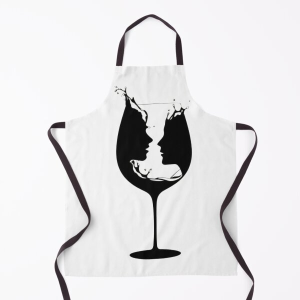 Item preview, Romantic Wine Glass Illusion - Minimalist Couple Faces Silhouette designed and sold by AJGHOUGHART.