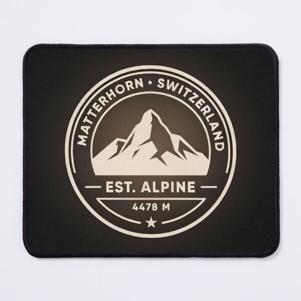 Item preview, Vintage Circular Badge Matterhorn Switzerland Mountain Crest Vector designed and sold by Shutter-Dragon.