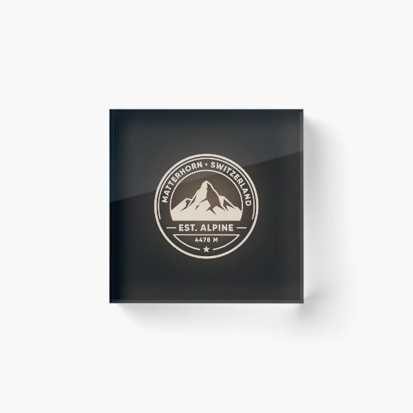 Item preview, Vintage Circular Badge Matterhorn Switzerland Mountain Crest Vector designed and sold by Shutter-Dragon.