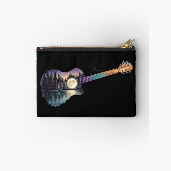 Item preview, Acoustic Guitar Forest Landscape - Sunset Nature Artwork designed and sold by DuckOddity.