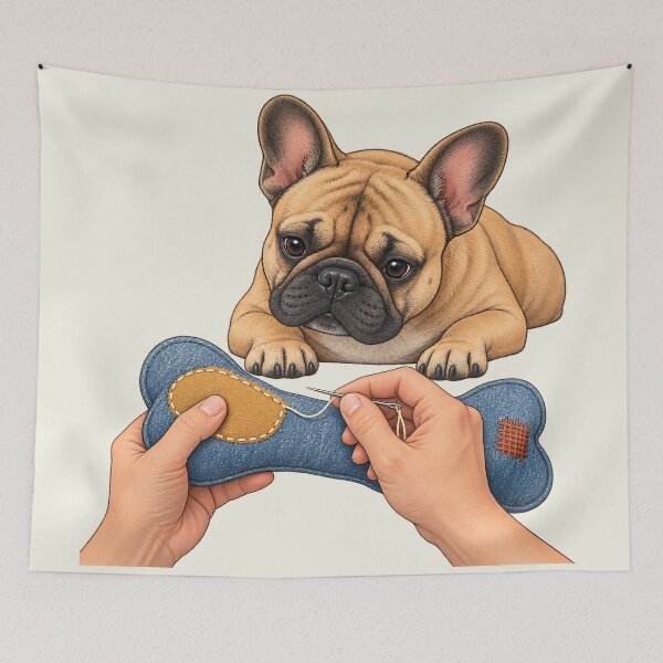 Item preview, French Bulldog Visible Mending Toy Repair designed and sold by MythicCotton.