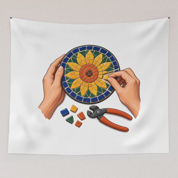 Item preview, Colorful Mosaic Making Hands designed and sold by Philippa Shop.