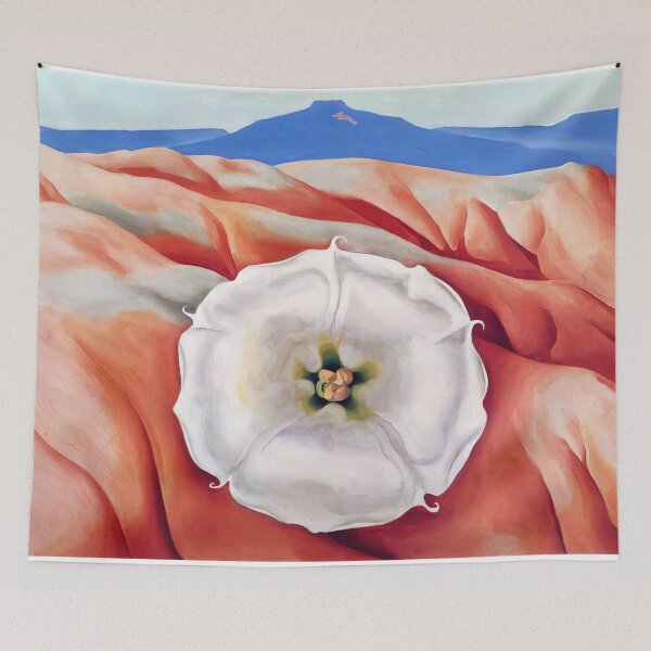 Item preview, Red hills and white flower ii designed and sold by EtherShadeArt.