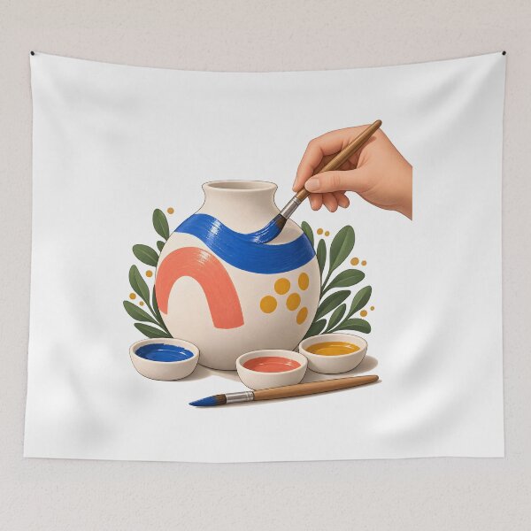 Item preview, Hand Painted Pottery Studio Moment designed and sold by Philippa Shop.