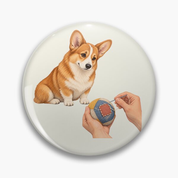 Item preview, Visible Mending Corgi Dog Toy Repair Art designed and sold by MythicCotton.