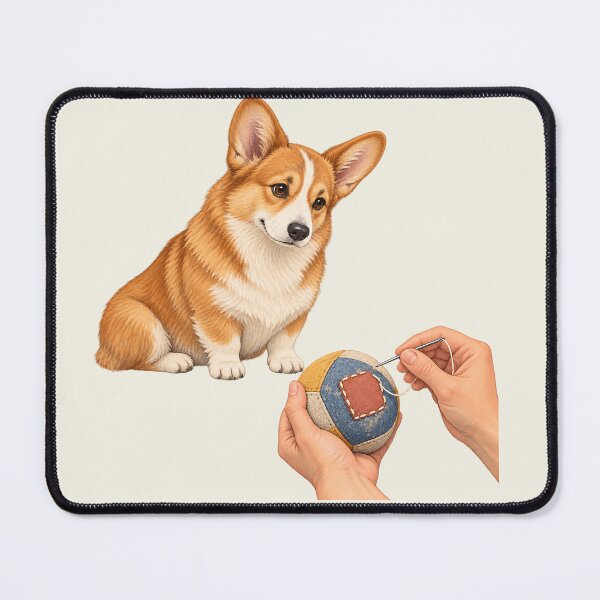 Item preview, Visible Mending Corgi Dog Toy Repair Art designed and sold by MythicCotton.