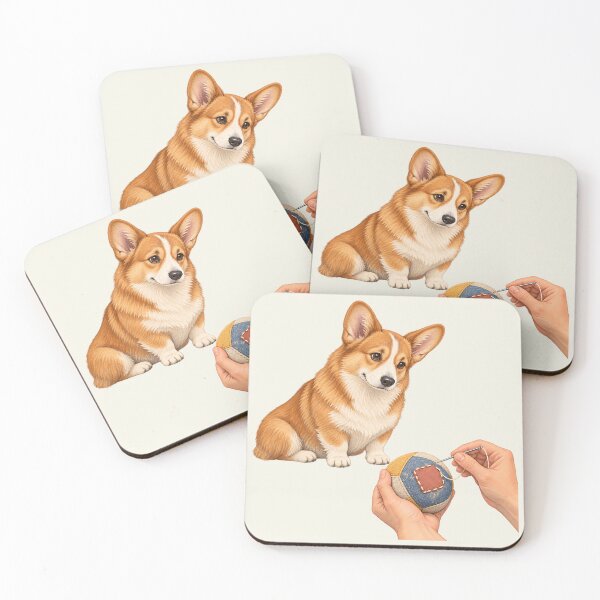 Item preview, Visible Mending Corgi Dog Toy Repair Art designed and sold by MythicCotton.
