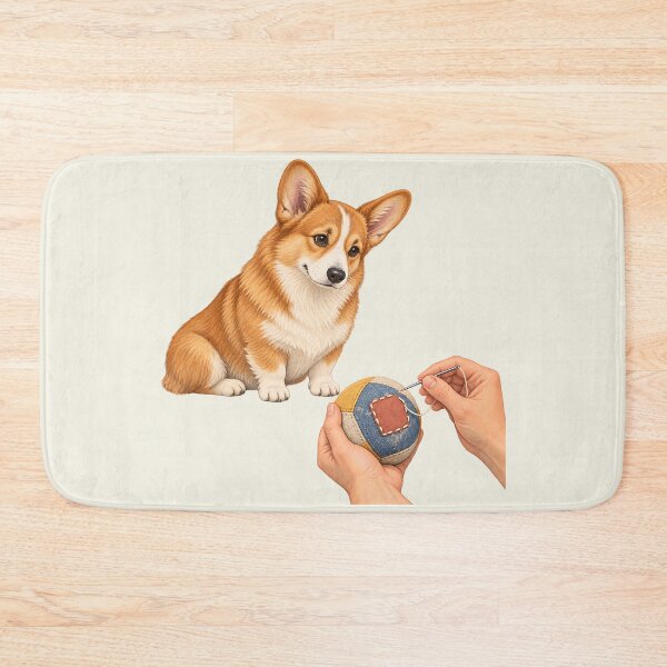 Item preview, Visible Mending Corgi Dog Toy Repair Art designed and sold by MythicCotton.