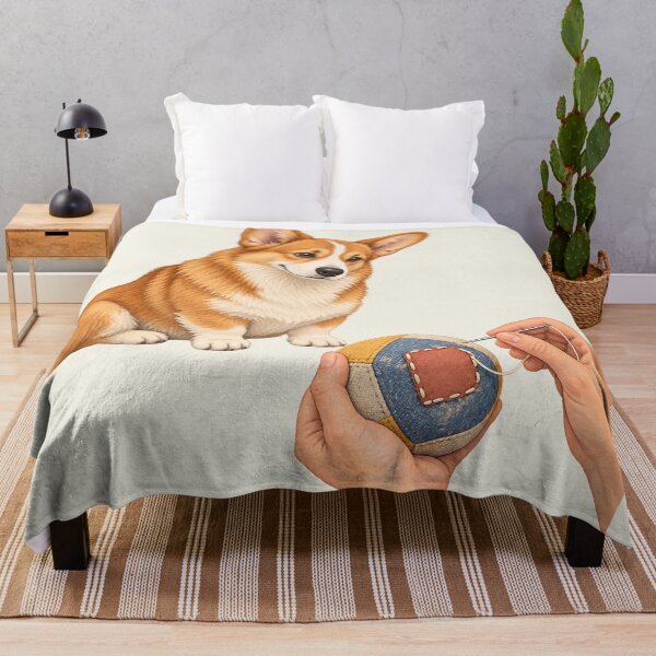 Item preview, Visible Mending Corgi Dog Toy Repair Art designed and sold by MythicCotton.