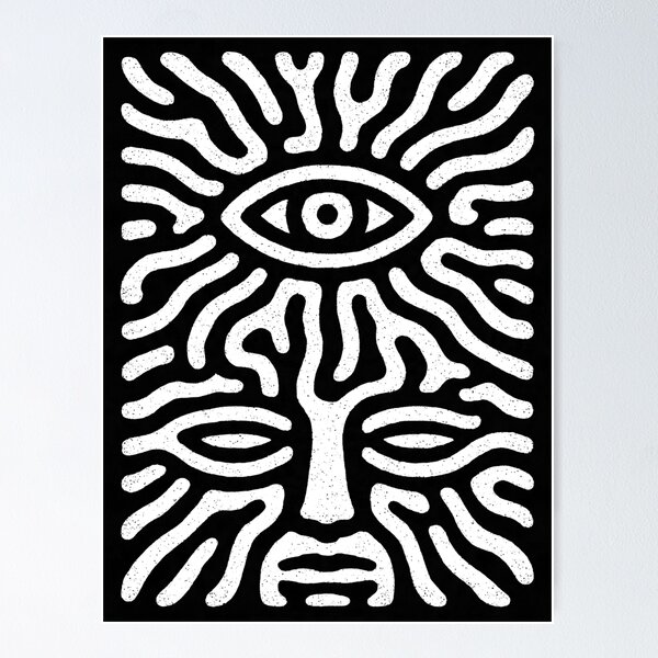 Item preview, Surreal Eye face graphic designed and sold by folskullyz.