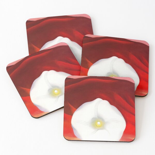 Item preview, Red hills and white flower designed and sold by EtherShadeArt.