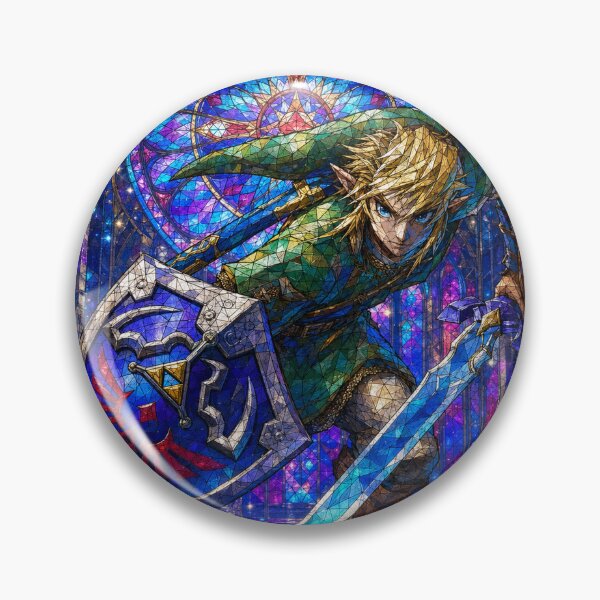 Item preview, Link, hero of Hyrule in stained glass designed and sold by Pixel Sakura Gallery.