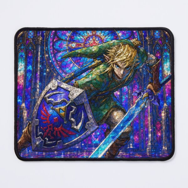Artikelvorschau, Link, Held von Hyrule in Buntglas entworfen und verkauft von Pixel Sakura Gallery.