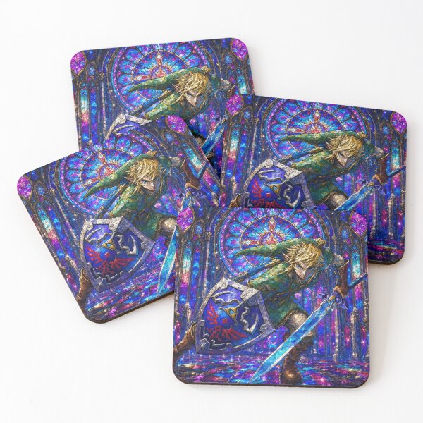 Item preview, Link, hero of Hyrule in stained glass designed and sold by Pixel Sakura Gallery.