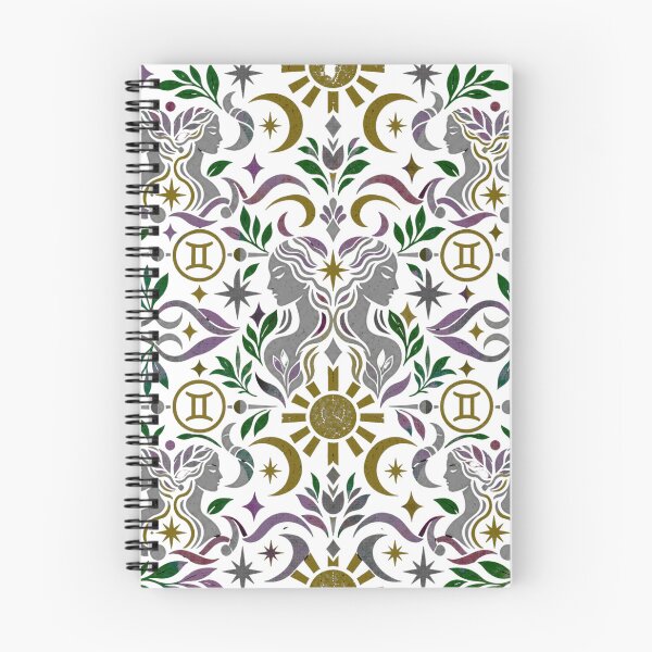 Item preview, Celestial Gemini Zodiac Twins Damask Pattern designed and sold by PrismaticPrdx.