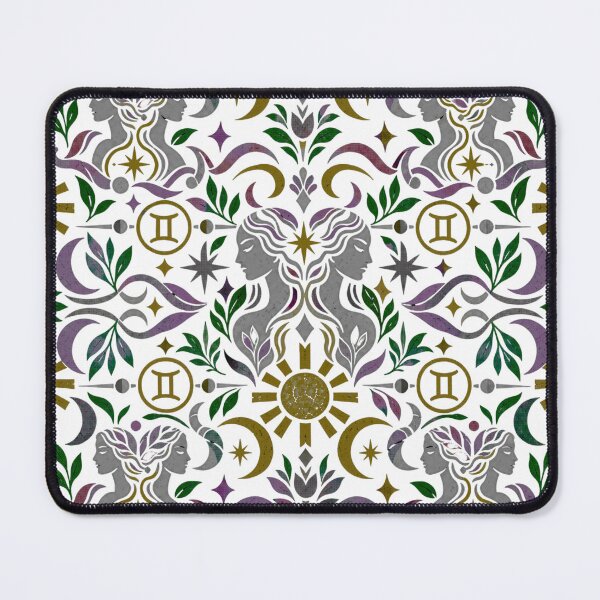 Item preview, Celestial Gemini Zodiac Twins Damask Pattern designed and sold by PrismaticPrdx.