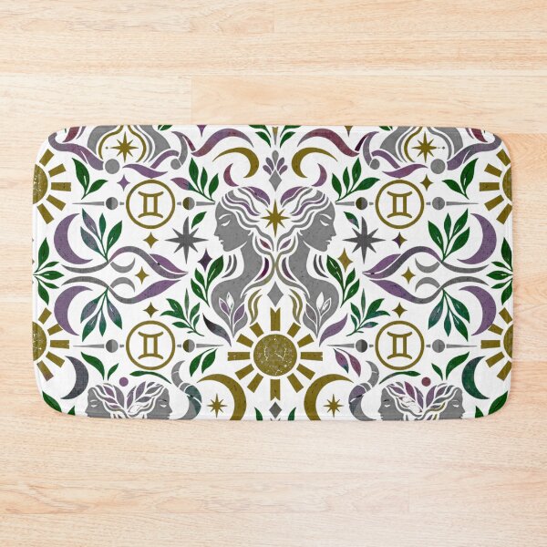 Item preview, Celestial Gemini Zodiac Twins Damask Pattern designed and sold by PrismaticPrdx.