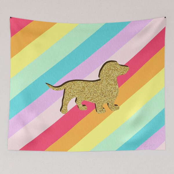 Item preview, Dachshund and stripes designed and sold by Ana Gorozpe.
