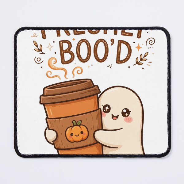 Item preview, Freshly Boo'd Coffee Shirt — Cute Ghost Halloween Tee designed and sold by unthinkabletees.