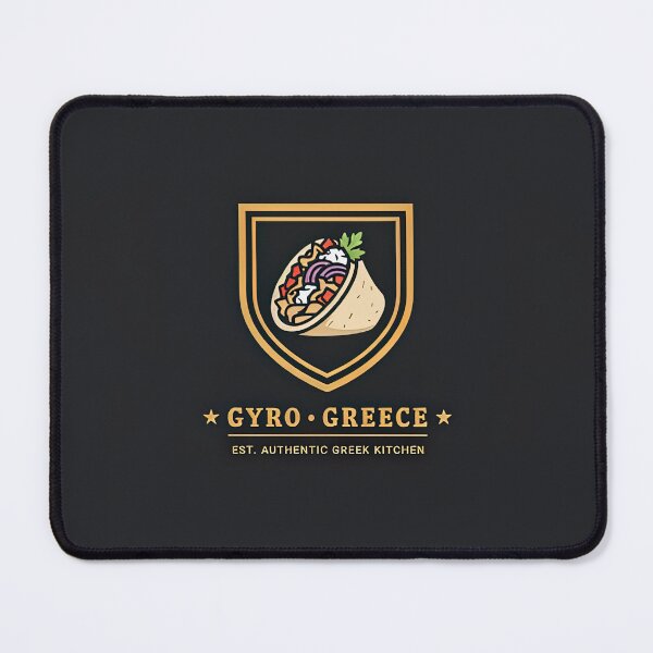 Item preview, Vintage Shield Badge Gyro Greece Food Crest Vector designed and sold by Shutter-Dragon.