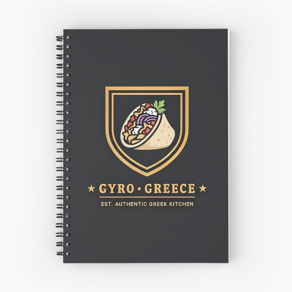 Item preview, Vintage Shield Badge Gyro Greece Food Crest Vector designed and sold by Shutter-Dragon.