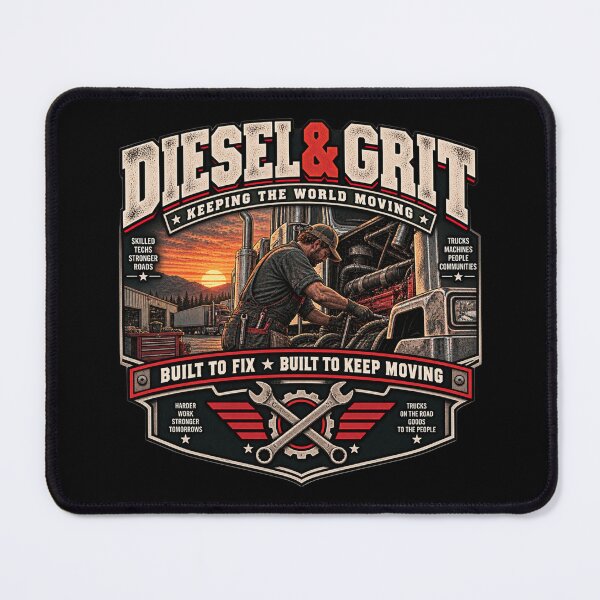Item preview, Diesel & Grit - Vintage Diesel Mechanic Americana Workwear T-Shirt designed and sold by DomKo10.