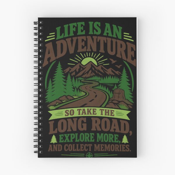 Item preview, Life Is An Adventure – Take The Long Road | Vintage Mountain Road Outdoor Adventure designed and sold by Akseries.
