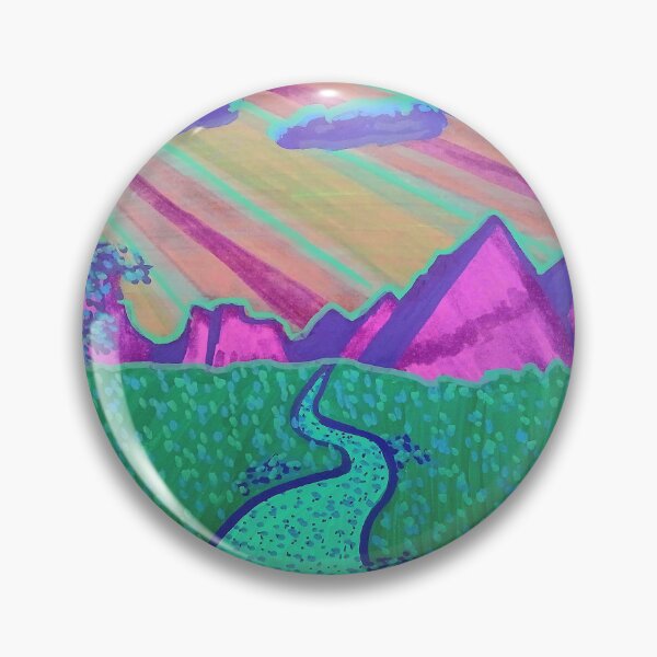 Item preview, Purple mountains, blue sky, green grass designed and sold by SnazzyWolfArt.