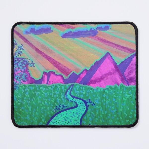 Item preview, Purple mountains, blue sky, green grass designed and sold by SnazzyWolfArt.