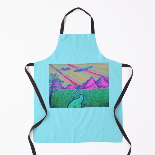 Item preview, Purple mountains, blue sky, green grass designed and sold by SnazzyWolfArt.