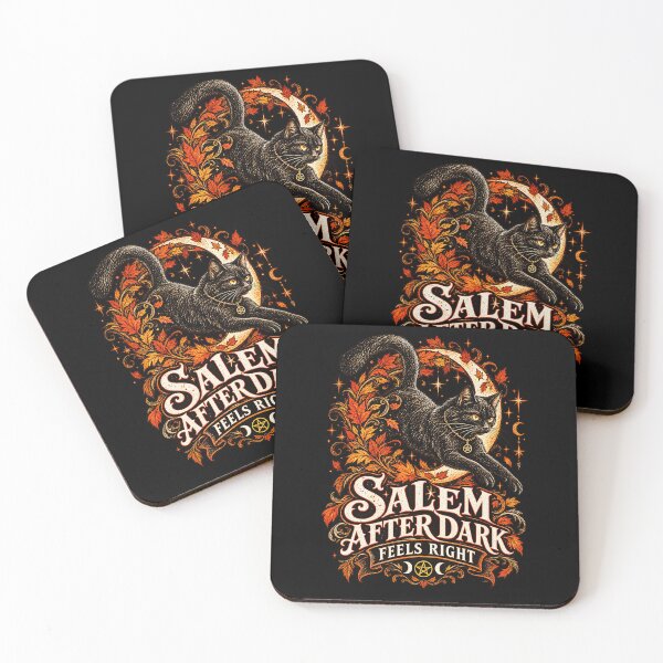 Item preview, Gothic Black Cat Halloween – Salem After Dark designed and sold by TheInkRaven.